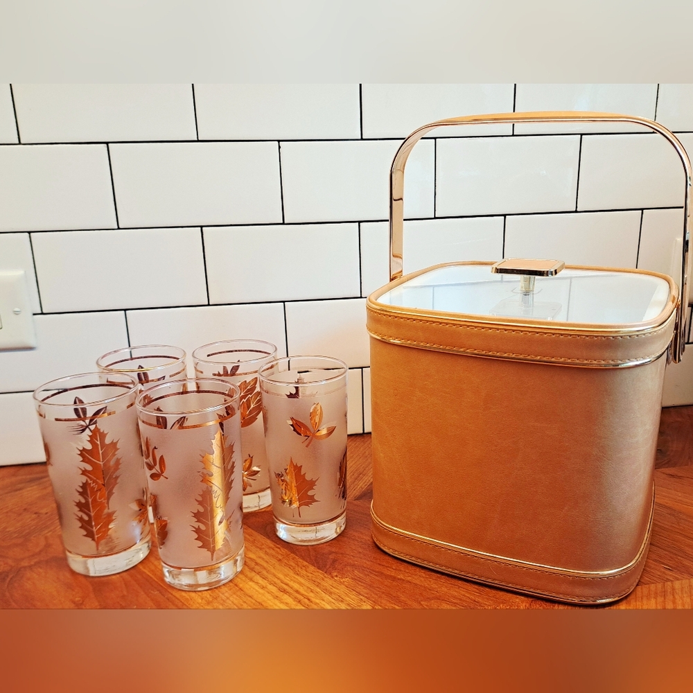 Vintage Gold Culver Ice Bucket